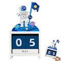Pikkukuva 4 / 5: Puinen ikuinen kalenteri Countdown Kuukausi Päivämäärä Lohko Kuutiot Kalenteri Söpö Työpöydän Koristelu Type 1