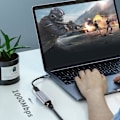 Miniatyrbild 2 av 6: Poyiccot USB C till Ethernet-adapter Gigabit, RJ45 hona till USB C hona adapter, USB C till RJ45-adapter upp till 1000/ 100/10Mbps Ethernet LAN-nätverk