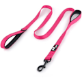 Miniatyrbilde 1 av 7: Pioneer Petcore™ Hundekobbel 6 fot lang, trafikpolstret to håndtak, kraftig, reflekterende doble håndtak bly for kontroll sikkerhetstrening, kobbel for store Pink 6FT