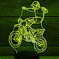 Miniatyrbillede 5 af 5: 3D Motorcykel Bil Natlys Bordsklampe Optisk Illusion Lamper 7 Farve Skiftende Lys LED Bordlampe Julegave Hjem Kærlighed Fødselsdag Børn Børn Gave