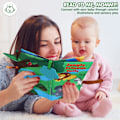 Miniatyrbillede 3 af 5: Babybog, Kludbøger til babyer, Touch and Feel Crinkle Bog til babyer, Spædbørnsbøger Sensorisk Babybog, Tænderlegetøj til baby 6-12 måneder（Gård）