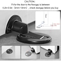 Miniatyrbilde 3 av 7: Gulvmontert magnetdørstopper - Usynlig magnetisk dørstopper, magneter dørstopper veggstøtte hold åpen dørstopper, med 3M lim uten boring, for H Black