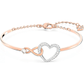 Pikkukuva 1 / 5: Infinity Heart Jewelry Collection, Kaulakoru ja rannekoru, Ruusukullan ja rodiumin sävyiset viimeistelyt, Läpinäkyvä kristalli (Ruusukulta)