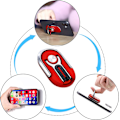 Miniatyrbild 4 av 7: 6 st 3-i-1 Multifunktionell Mobiltelefon Hållare Stativ 360 Graders Rotation Mobiltelefon Ring Stativ för Bil Hem, 5 Färger Multicolor