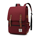 Miniatyrbild 1 av 6: Vattentät bärbar ryggsäck för handbagage, arbetsryggsäck för affärsresor, skolväska, moderiktig skolväska för högskolan Black Zipper Burgundy M