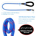 Miniatyrbilde 5 av 7: Sterk tauhundeleie med komfortabelt polstret håndtak, reflekterende, solid og robust 4FT 5FT 6FT hundeleie for små, mellomstore og store hunder (1/2\" x 6', marineblå Navy Blue 6FT 1/2"×6'