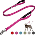 Miniatyrbilde 1 av 7: 4 FT Heavy Duty Hundekobbel med 2 komfortable polstrede håndtak, trafikkhåndtak og avansert enkel snappkrok, reflekterende gåledning for store, mellomstore og S Rose4FT 4 Feet (Pack of 1)