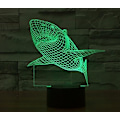 Miniatyrbilde 3 av 7: 3D Hai Remotekontroll 16 Farger Nattlys Illusions Akryl LED Bord Nattlampe Barnerom Skrivebord Dekor Bursdagsgaver Leke for Barn