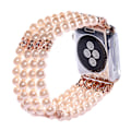 Miniatyrbillede 1 af 3: Armbånd til Pearl Apple Watch-remme 38/40/41mm, elastisk perlearmbånds-erstatningsrem til Iwatch Series SE 8/ 7/6/ 4/5/3/2/1