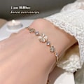 Miniatyrbillede 3 af 10: Fødselssten Kæde Link Armbånd til Kvinder Pige Heldig Firkløver Ædelsten Fint Smykke Lykke Shamrock Fødselsdagsgave