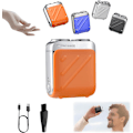 Miniatyrbillede 2 af 8: Elektrisk Mini Bærbar Razor, R-12 Bærbar Kuffert Design Dobbelt-Ring Magnetisk Cutter, Vandafvisende Lomme Skægtrimmer til Mænd (Orange)