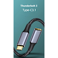 Miniatyrbilde 4 av 4: Thunderbolt 3 USB-C forlengelseskabel, 6 fot, USB-C hann til hunn All Purpose USE 10Gbps PD 100W 4K (kompatibel Thunderbolt 4-enhet)