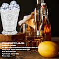 Miniatyrbilde 5 av 5: Cocktail drikkekopp 304 rustfritt stål sølvfarget Moscow Mule krus for barer Hjemmemønsterutskjæring Leaf