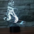 Miniatyrbilde 6 av 8: Fancy Snowboarding Nattlys Fjernkontroll Berøringsstyrt Bordlampe Optisk Illusjon Lamper 16 Fargeskiftende Lys Hjemmedekorasjon Bursdagsgave