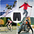 Miniatyrbild 7 av 7: Vadderade Shorts för Snowboard, Skidåkning för Kvinnor och Män, Skridsko-Bakdelsskydd, Stötdämpande Byxor Shorts Höftskydd M