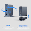 Miniatyrbillede 7 af 7: 15-i-1 bærbar dockingstation 4K@60Hz kompatibel med Mac Window Hp Thunderbolt 4(2 HDMI, DP, 100W PD, Ethernet, 5 USB-porte, SD/TF-kort, lyd)