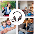 Miniatyrbild 7 av 7: Gaming Headset Hörlurar med Mikrofon för PS5, PS4, Nintendo Switch, Playstation 4, Playstation 5, Playstation Vita, Mac, Laptop, Tablet, Dator