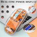 Miniatyrbillede 2 af 7: Transparent Trådløs Mus BT5.1/2.4G Bluetooth Mus Genopladelig Lydløs Mus til Mac, iPad, MacBook, Laptop, PC Orange