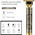 Miniatyrbild 3 av 7: Hårklippare för män - Professionella hårklippare, 0 mm skalliga hårklippare T-blad hårklippare för män Zero Gapped Detail Beard Shaver Barbers Gold buddha