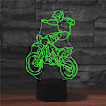 Miniatyrbilde 3 av 7: 3D Motorsykkel Stunt Fjernkontroll 16 Farger Nattlys Illusions Akryl LED Bord Nattlampe Barn Soverom Skrivebord Dekor Bursdagsgaver Leke