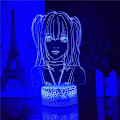 Miniatyrbilde 4 av 7: Misa Amane 3D Illusions LED-lys MisaMisa Anime Figur nattlys Kreativ søt jente Soverom RGB skrivebordslampe Feriefeiring (Lava Base)