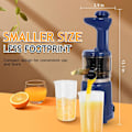 Miniatyrbilde 5 av 7: Kompakt og bærbar kaldpresset juice, masticerende sakte juicer med 1,77” ekstra bred innløps trakt for frukt og grønnsaker, inkluderer børste