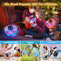 Miniatyrbild 6 av 6: Fidget Spinner Flygleksaker, Mini Fly UFO Handstyrd Boomerang Drone, Coola Prylar Gadgets Presenter för Barn Pojkar Flickor Tonåringar Inomhus Utomhus Blue