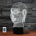 Miniatyrbild 1 av 7: 3D Buddha Fjärrkontroll 16 Färger Nattlampor Illusion Akryl LED Bord Sänglampa Barn Sovrum Skrivbords Dekoration Födelsedagspresenter Leksak för Barn