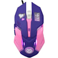 Miniatyrbillede 1 af 9: Spilmus, Pink Baggrundsbelyst Optisk Spilmus Ergonomisk USB Kabelforbundet med 2400 DPI og 6 Knapper 4 Skydning til Computer/Win/Mac/Linux/Andriod/iOS(Lilla)