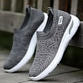 Miniatyrbild 3 av 5: Herr Mesh Sneakers Andas Bekväm Dämpning Vikningsresistent Mjuk Sula Stilig Herr Casual Skor Gray 41