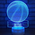 Miniatyrbillede 5 af 8: Basketball 3D Optisk Illusion Akryl Natlampe Berøringskontakt 7 Farveskift USB LED Bordlampe