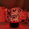 Miniatyrbillede 5 af 7: 3D LED Natlampe Genshin Impact Hu Tao Akryl LED Lampe Spil
