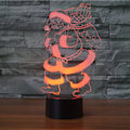 Miniatyrbillede 2 af 5: 3D Julemand Natlys Bordsklampe Optisk Illusion Lamper 7 Farveskiftende Lys LED Bordlampe Jul Hjem Kærlighed Fødselsdag Børn Børn Dekoration Legetøj Gi