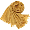 Miniatyrbilde 2 av 4: Kvinners sommer skjerf lett stort langt gasbind sjal lin strand wrap vanlig 75”×43”, Gurkemeie