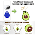 Miniatyrbillede 3 af 6: Læder nøgleringholder etui kompatibel med Apple AirTag, sød beskyttende Air Tag cover med nøglering, anti-scratch finder GPS tracker etui til Avocado