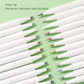 Miniatyrbillede 2 af 5: Metallic Maling Penne 12 Farver Blød Pen Tip Multifunktion Maling Marker Penne til Studerende Notering