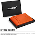 Miniatyrbillede 5 af 5: Herre Wallets Slim Rfid Læder 2 ID Vindue Med Gaveæske palm orange
