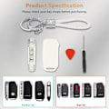 Miniatyrbillede 6 af 8: Nøglebeskyttelsescover til Kia Soul Forte Sportage Telluride EV6 tilbehør Girly Soft TPU Bil Smart Keys Shell Case Protector 4 Knapper Bling Nøglering
