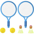 Miniatyrbillede 4 af 6: Børnetennisketsæt Badmintonketsæt med 2 Badminton og 2 Tennisbolde til Børn Dreng Pige Strandspil Udendørs Leg