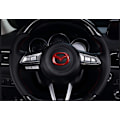 Pikkukuva 4 / 5: MAXDOOL Punainen ohjauspyörän kannen tarra paljettikehys Mazda 3 6 CX-3 CX-5 CX-9 sisätilojen lisävarusteet (punainen)