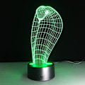 Miniatyrbillede 2 af 7: Slange 3D LED Lampe Kobra Natlampe Illusion Lys Lamper Berøringsføler USB Akryl Lampe Hjem Dekoration Gave 7 Farveændring