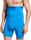 Män Magkontroll Shorts Hög Midja Underkläder Bantande Shapewear Kroppsformare Ben Boxer Briefs Blue M