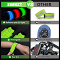 Pikkukuva 5 / 5: Päivitetyt LED-rannekkeet juoksuun (2 kpl), USB-ladattavat heijastavat rannekkeet, erittäin näkyvä valaistu ranneke juoksijoille (vihreä)