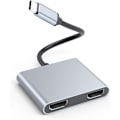 Miniatyrbillede 1 af 7: USB C til dobbelt HDMI-adapter til 2 skærme, 4K 60Hz 1080p, Type C til dobbelt HDMI-konverter til MacBook Pro Air LenovoYoga Thinkpad Dell XPS og mere
