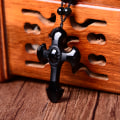 Pikkukuva 2 / 5: Obsidian riipus kaulakoru Amuletti riipus helmiketjulla naisille tai miehille