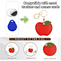 Miniatyrbillede 3 af 6: Læder nøgleringholder etui kompatibel med Apple AirTag, sød beskyttende Air Tag cover med nøglering, anti-scratch finder GPS tracker etui til Red Apple