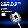 Pikkukuva 2 / 9: Mini-kokoinen matkakone, miesten parranajoon: USB-C-latattava langaton sähköpartaveitsi, parranleikkuri ja kasvojen parranajokone