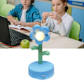 Miniatyrbillede 4 af 5: Sød blomst nattelys bærbar bordlampe dekorativ til kontor sovesal indretning Blue