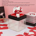 Miniatyrbild 5 av 5: 2024 Jordpappersutskärning 3D-kalenderkonst 2024 Kalender Memo Pad 3D-papperskonst för lärare kollega klasskamrat barn Red