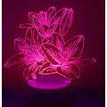 Miniatyrbild 2 av 4: 3D Blommanattlampa LED-lampa Illusion 7 Färgväxlande Touch Switch Bordsskiva Dekorationslampor Födelsedagspresent Akrylbas USB-kabel Leksak